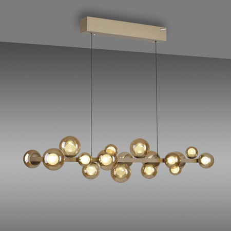 Lampa wisząca z płynną regulacją wysokości PURE E-POPUP 120cm BRĄZOWY (2557-97) - Paul Neuhaus