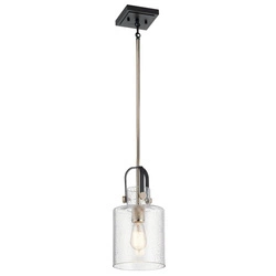 Lampa wisząca Kitner - 1 źródło światła - Polerowany nikiel (QN-KITNER-P-PN) - Quintiesse