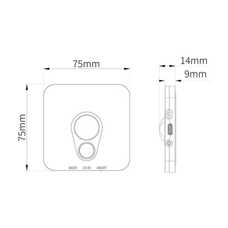 Lampka Podszafkowo-Schodowa Stanley Biały 3CCT 7,5*7,5cm (EKB1391) - Eko-Light