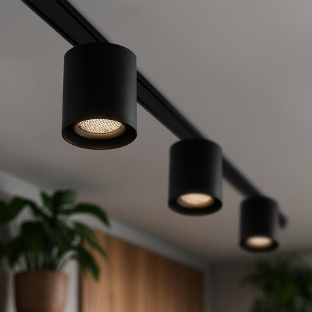 Lampa na szynie, sterowana aplikacją Slim Magnetic Track Czarny Tube 6W LED Tuya CCT (ML2201) - Milagro