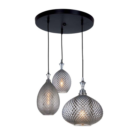 PENDANT LIGHT 3XE27 MAX 40W BLACK (19241 Zambelis) - Zambelis