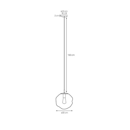 Lampa wisząca AVIA BLACK M kolor Czarny (11154108) - KASPA