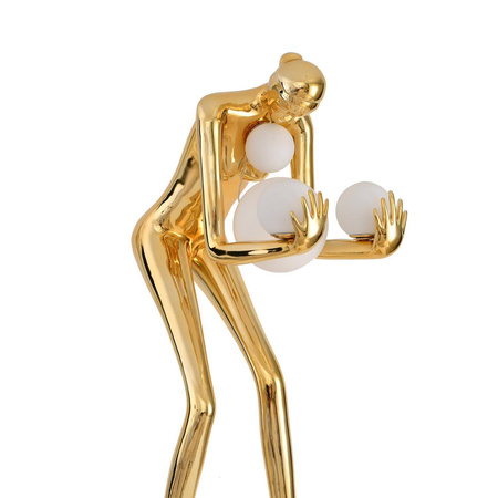 Designerska złota lampa podłogowa WOMAN-2 Gold 190 cm (DN433-F gold) - Step into Design
