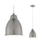 Neordic Hilla lampa wisząca max. 1x40W E27 żelazo szczotkowane 230V metal (PL79765) - PAULMANN