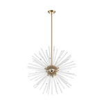 Lampa Wisząca URCHIN Złoto-przeźroczysta (P0491-09D-F7AC) - Zuma Line
