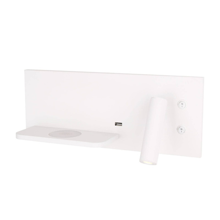Kinkiet SUPERIOR z gniazdem USB i ładowarką indukcyjną (W0291L) - Maxlight