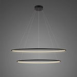 Lampa wisząca Ledowe Okręgi No.2 100cm 4k czarna Dali (LA074/P_100_in_4k_black_Dali) - ALTAVOLA DESIGN