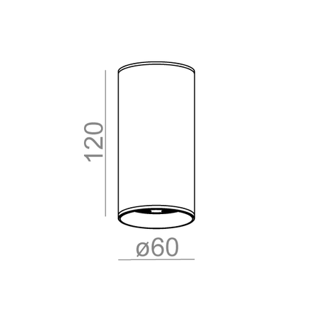 Oprawa natynkowa PET LED hermetic M930 Phase-Control kol. CZARNY (40420-M930-F3-PH-12) - Aqform