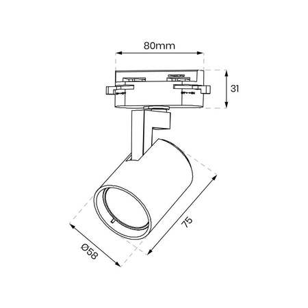 Oprawa Volf Track Biały 1xGU10 (ML0673) - Milagro