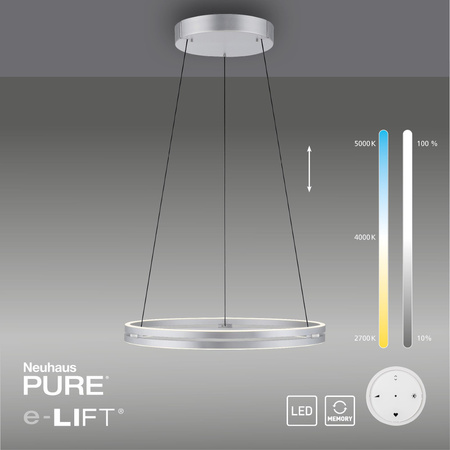 PURE E-LOOP LAMPA WISZĄCA ALUMINIUM (2551-95) - Paul Neuhaus