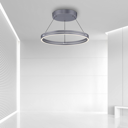 PURE E-LOOP LAMPA WISZĄCA SZARY (2551-15) - Paul Neuhaus