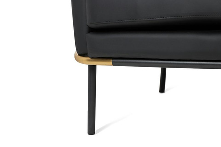 Fotel GUBI czarny - ekoskóra, metal (MSE011000330) - King Home