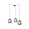 PENDANT LIGHT 3XG9 GLASS SANDY BLACK (22145 Zambelis) - Zambelis