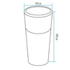 Lampa ogrodowa donica FLOWER POT L LED RGBW 16 kolorów 90 cm (ES-FL023) - Step into Design