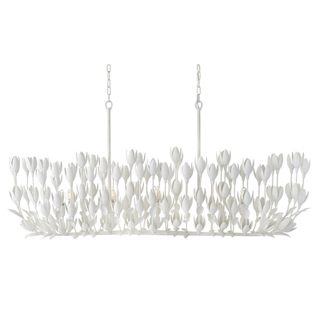 Lampa wyspowa Flora - 10 źródeł światła - Tynk strukturalny (QN-FLORA10-WHT) - Quintiesse