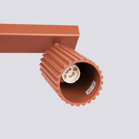 Plafon KARBON 4L ochra czerwona (SL.1641) - Sollux Lighting