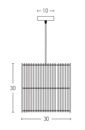 PENDANT LAMP E27 MAX 40W RATTAN NATURAL (20234 Zambelis) - Zambelis