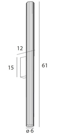  Kinkiet FAYETTE 61 cm czarny (W0365) - MAXLIGHT