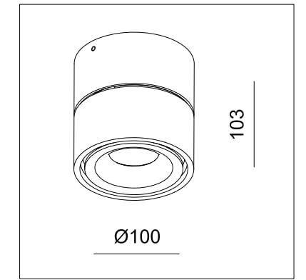 LED lampa UNIVERSAL G2-9W DIM Black IP20 CRI80 3000K (03335B) - ZARlight