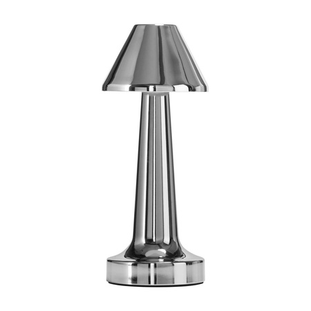 Przenośna lampa z dotykowym włącznikiem TAVOLO B srebrna 22 cm (ST-8127T/B SILVER) - Step into Design