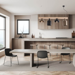 PENDANT LAMP 4XE27 WOOD-BLACK-BRONZE (22213 Zambelis) - Zambelis