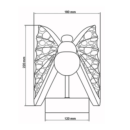 Mariposa kinkiet chrom (LP-1715/1W CH) - Light Prestige