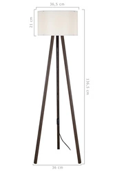 PIKO LAMPA PODŁOGOWA ORZECH/WALNUT-CREAM (ASZ.1608) - Zuma Line