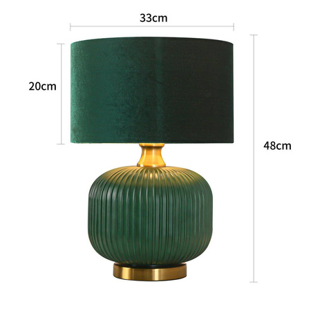 Lampa stołowa przy łóżku Tamiza mała 1xE27 zielona (LP-1515/1T small green) - Light Prestige