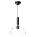 Lampa wisząca Jude - 1 źródło światła - Matowa czerń (ALM-JUDE-P-MB-CL) - Elstead Lighting