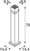 Lampa stojąca zewnętrzna S-CUBE 75 (1007459) - SLV
