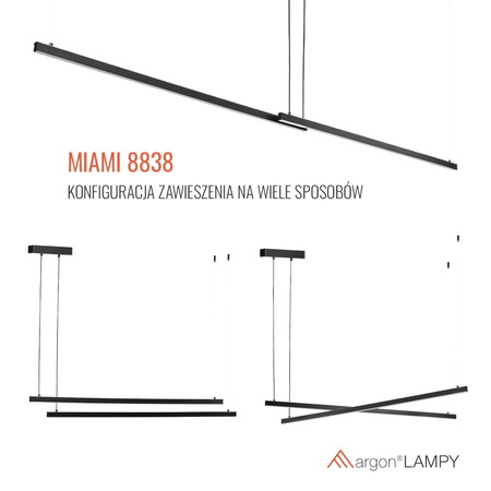 Lampa wisząca led podwójna regulowana, świecąca góra-dół MIAMI (8838) - Argon
