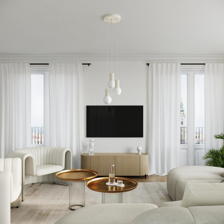 Lampa wisząca HALO 3P beżowa (SL.1720) - Sollux Lighting