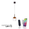 Lampa wisząca na pilota i aplikację, z płynną regulacją wysokości Q-KON MIEDZIANY (2741-20) - Paul Neuhaus