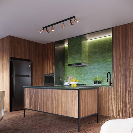 Kinkiet WINX czarny/miedź (SL.1374) - Sollux Lighting