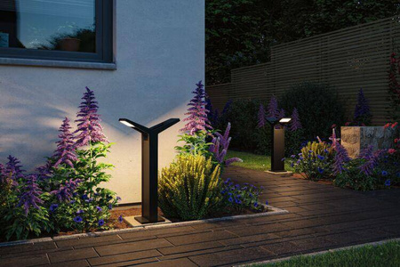 Oprawa ogrodowa JUNTEA LED PIR 2x12.5W 2x800lm 3000K 585mm IP44 230V antracyt / aluminium (PL94861) - PAULMANN