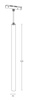 PENDANT LIGHT 7W POLE BLACK 24° 48V  3000K DALI (2081-D Zambelis) - Zambelis