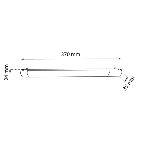 Spot magnetyczny Komatsu Slim - Czarny - 48V 12W 960lm (370 mm) 4000K (6050) - Shilo