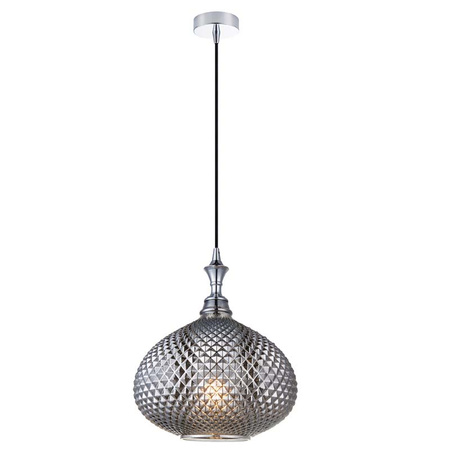 PENDANT LIGHT 1XE27 GLASS SMOKE GRAY (1985 Zambelis) - Zambelis