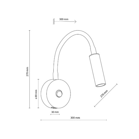 Kinkiet z ładowaniem USB LAGOS BLACK (10200) - TK Lighting