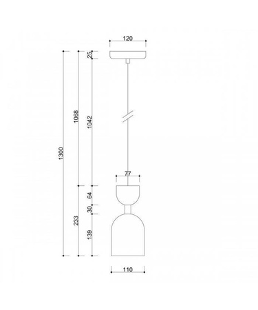 Lampa wisząca SUPURU Kol. Czarny (SUA132P0) - Ummo