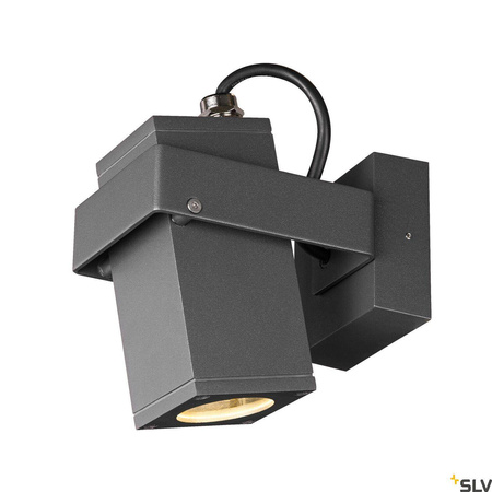 THEO BRACKET CW, zewnętrzna oprawa sufitowa natynkowa i ścienna QPAR51, kolor antracytowy (1004653) - SLV