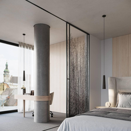 Lampa wisząca ELECTRA czarna beton (SL.1355) - Sollux Lighting