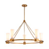 Żyrandol Kristy - 5 źródeł światła - Przecierane złoto (KRISTY5-DG-OPAL) - Elstead Lighting