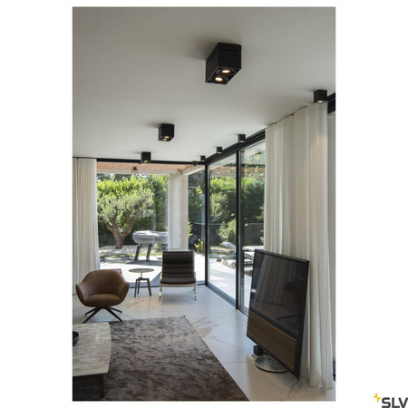 KARDAMOD, lampa sufitowa, dwupunktowa, QPAR111, prostokątna, czarny mat, maks. 150W (117110) - SLV