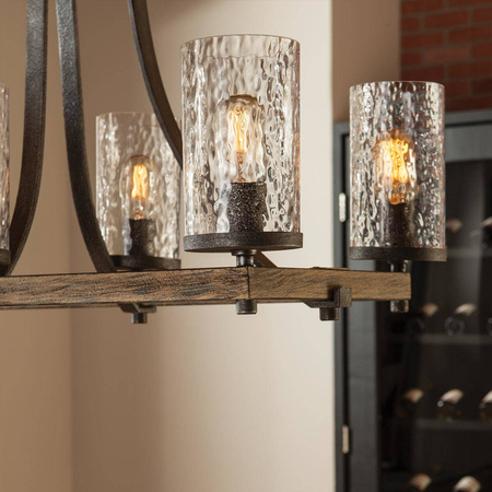 Podłużna lampa wisząca Angelo - 8 źródeł światła (QN-ANGELO8-ISLE) - Quintiesse