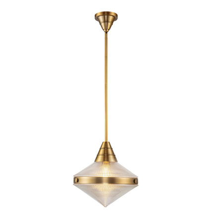 Lampa wisząca Willard - 1 źródło światła - Vintage mosiądz (QN-WILLARD-P-VBS-PG) - Quintiesse