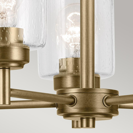 Żyrandol Winslow - 5 źródeł światła - Naturalny mosiądz (KL-WINSLOW5-NBR) - Elstead Lighting