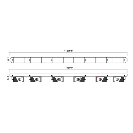NEO BLACK GOLD SPOT 6xGU10 (ML0283) - Milagro