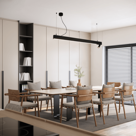 PENDANT LED LIGHT 7W + 32W 3000K BLACK (23254 Zambelis) - Zambelis