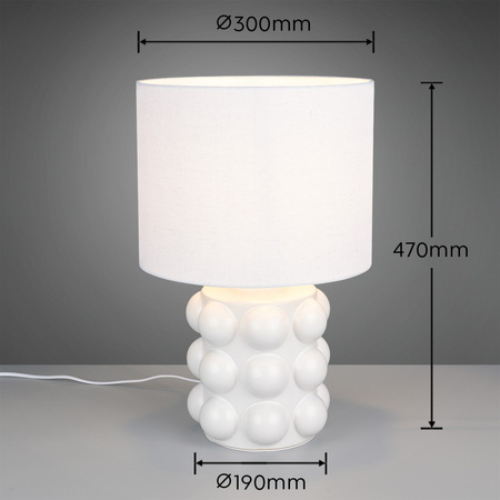 Lampa stołowa z abażurem KATE (R56481901) - RL